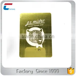 Customzied Printed Shining Golden Mirror Metal Cards thumbnail-4