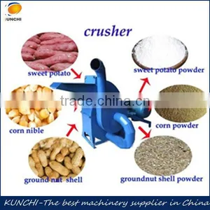 High Quality Motor Operated Chaff Cutter / Crop Husk, Straw, Stalks and Shell Crushing Machine for Sale thumbnail-1
