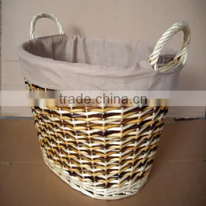 2016 Cheap Nice Oval Willow Basket With Handles thumbnail-1