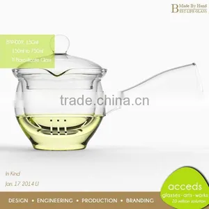 2014 Unique Design Teapot Transparent Coffee Pot Glass thumbnail-3