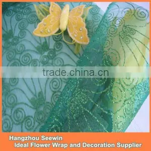 Light Blue Sheer Nylon Table Cloth Cheap thumbnail-1