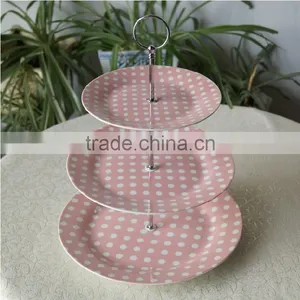 Porcelain/ceramic Three Layer Cake Stand thumbnail-1