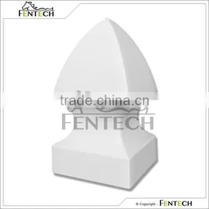 Factory Made Cheap 5"x5" White Gothic PVC Post Cap thumbnail-1
