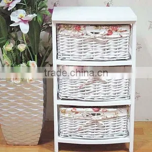 Cream 3 Wicker Baskets for Wooden Storage Unit thumbnail-1