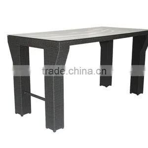 High Top Wicker Bar Table And Chair Set thumbnail-2
