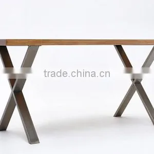 28 Inch Matel Furniture Parts X Shape Steel Table Leg for Wood Table thumbnail-1