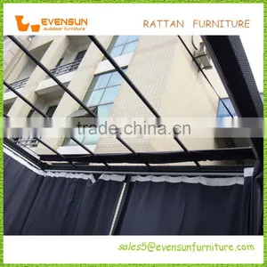 Large Square Garden Rattan Pavilion Gazebo Tent thumbnail-5