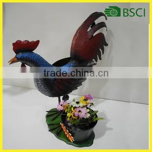High Quality Iron Outdoor Ornament Garden Rooster thumbnail-1