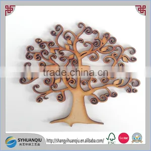 Wooden MDF Tree Shape Craft Decoupage Family Tree Wedding Decor thumbnail-1
