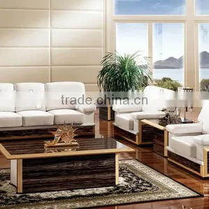 Traditional White Office Sofa,Leather Office Sofa,Vintage Office Furniture(BF08-0220) thumbnail-1