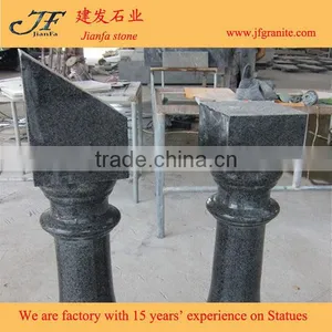 China Impala Black Granite Stone Balcony Railing Designs thumbnail-3