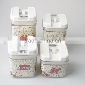 New Design Square Shape Customized Logo Plastic Airtight Candy Jar thumbnail-1