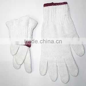 2014 New/7 Gauge Bleached White Cotton Knitted Glove/working Glove thumbnail-1