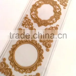 Popular Glitter Lace Foam Sticker, Graceful Decorative Shinny Glitter Sticker, Elegant Lace Sticker thumbnail-2