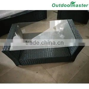 Factory Production 4pcs Assembled Cushioned Black Wicker Sofa Set thumbnail-3