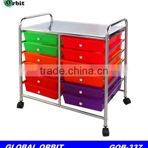 Fashionable Utility Tool Trolley Plastic Beauty Salon Drawer Trolley thumbnail-4