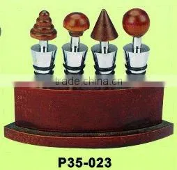 5pcs Stainless Steel Wine Stopper thumbnail-1