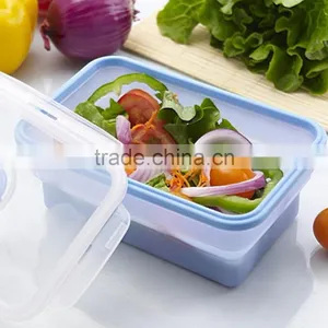 Best Selling Food Grade Various Styles Silicone Foldable Lunch Box for Kids thumbnail-2