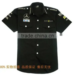 2012 New Design Cotton Embroidery Short Sleeve F1 Racing Shirt thumbnail-1