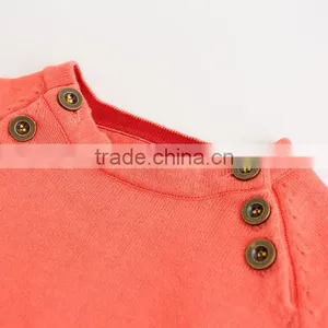 Fashon Designed Handmade Knitting Fabric Baby Sweater With Shoulder Button thumbnail-3