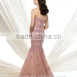 New Fashion Full Lace Mermaid Sleeveless Boat Neck Simple Bridal Dresses thumbnail-3
