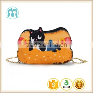 Promotional Plush Gold Toy Cat Animal Zipper For Kids Coin Purse Good Quality Yellow Wholesale thumbnail-1