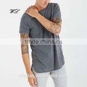 2017 Summer Man T-shirt Blank Branded Logo Cheap Apparel Cotton Stone Washed T-shirts thumbnail-1