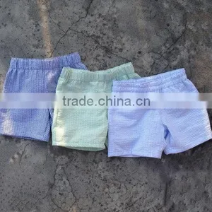 Boys Summer Beach Shorts Seersucker Fabric Swim Trunk Toddler Boy Beachwear thumbnail-1
