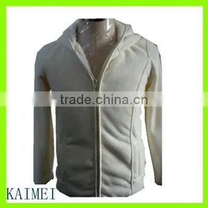 Plain White Zip up Hoodie thumbnail-1