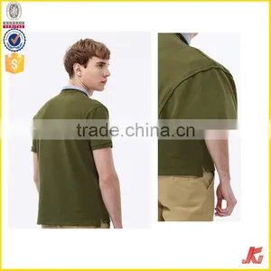 Men's Double-Weave Standed Collar Dri Fit Pique Cotton Polo Shirt thumbnail-2