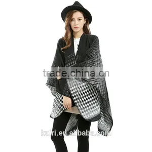 2016 Fashion Shawl Bandana Pashmina Winter Women Coat Knitted Cashmere Poncho Capes Duplex Shawl Cardigans Sweater thumbnail-2