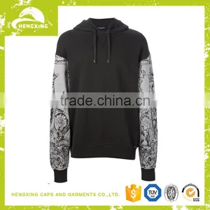 High Quality Fashion Style Mens Embroidery Cotton Polyester Pullover Custom Made Hoodies thumbnail-1