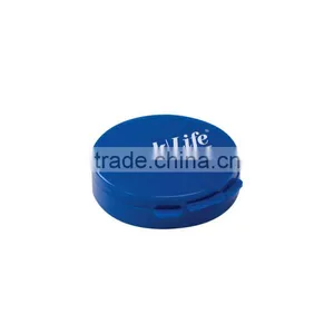 USA Made Round Pill Box - Handy Pocket-sized Holds up to 5 Pills and Comes With Your Logo thumbnail-1