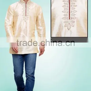 Mens Designer Embroidered Kurtis 2016 thumbnail-3