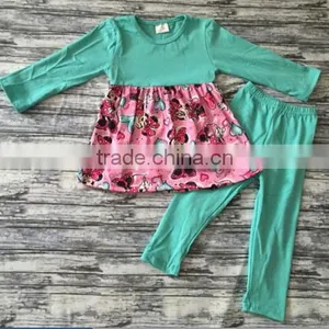 Wholesale Children's Boutique Clothing Fall Ruffle Outfits Girls Remake Boutique Outfits thumbnail-1