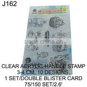 J162 CLEAR ACRYLIC HANDLE STAMP thumbnail-1