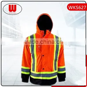 Reflective Security Polyester Rain Jacket thumbnail-1