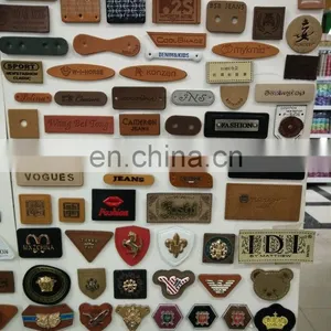 Logo Embossed Clothing Logo Badge / Jeans Leather Patch Custom thumbnail-1