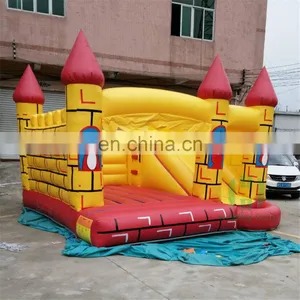 Hola Red and Yellow Colorful PVC Tarpaulin Inflatable Bounce House for Sale thumbnail-2