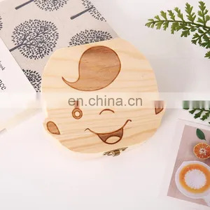 Baby Tooth Box Organizer Save Milk Teeth Wood Boy Girl Kids The Tooth Fairy's Storage Box thumbnail-2