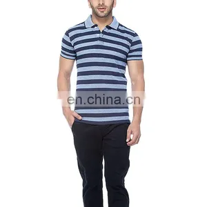 Custom Striped Simple Design Fashion China Cheap High Quality Plain Oversized t Shirt Polo thumbnail-2
