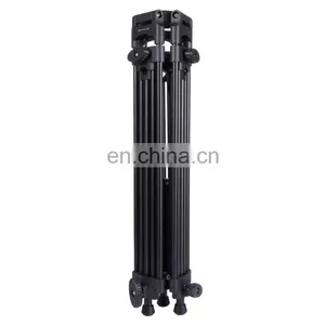 PULUZ 3 in 1 (Tripod + Bowl Adapter + Black Fluid Drag Head) Heavy Duty Video Camcorder Aluminum Alloy Tripod Mount Kit for DSLR thumbnail-5