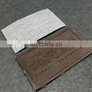 Custom Fashion Collection Shiny PU Metal Logo Tags Fake Designer Jeans Labels Leather Patches For Luggage Handbag Clothing Pants thumbnail-4