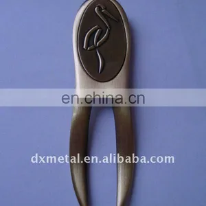 Metal Golf Pitchfork Golf Divot Tool thumbnail-1