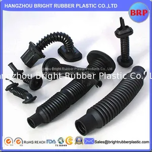 Custom Molded Black Industrial Anti-Vibration Rubber Bellow thumbnail-1