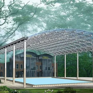 4s Car Exhibition Centers Q345b Steel Space Frame thumbnail-2