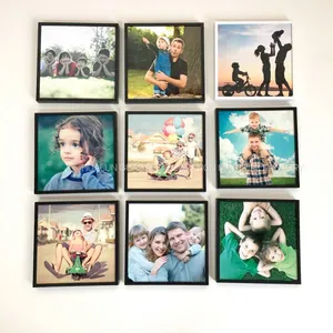 No Glue Residue Removable Reusable Restickable Wall Mount Clear 8x8inch Photo Frame thumbnail-3