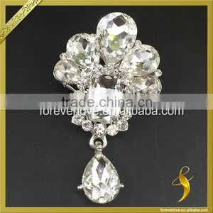 Fancy Crystal Diy Wedding Bouquet Rhinestone Brooch for Bridal Wholesale FB-077 thumbnail-3