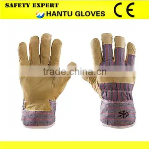 Top Quality Full Palm EN388 Leather Work Glove Safety Glove thumbnail-2