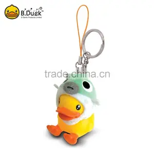 Wholesale Duck Shape New Design Silicone Bracelet Custom Key Ring thumbnail-2